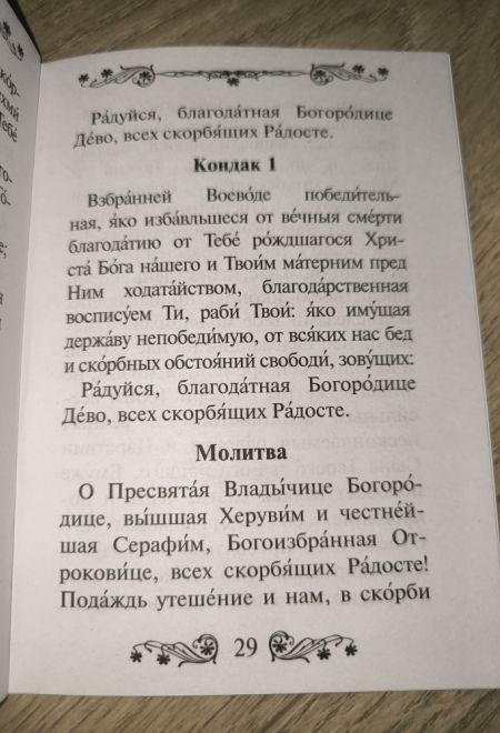 Акафист Пресвятой Богородице в честь иконы Ее Всех скорбящих Радость (Благовест)