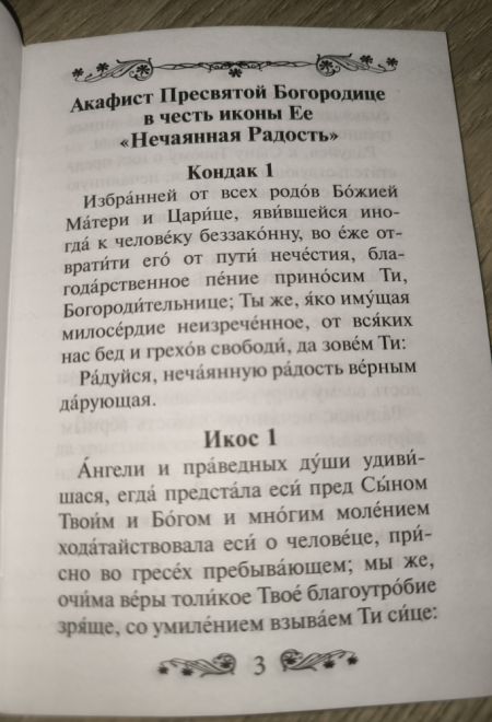 Акафист Пресвятой Богородице в честь иконы Ее Нечаянная радость (Благовест)