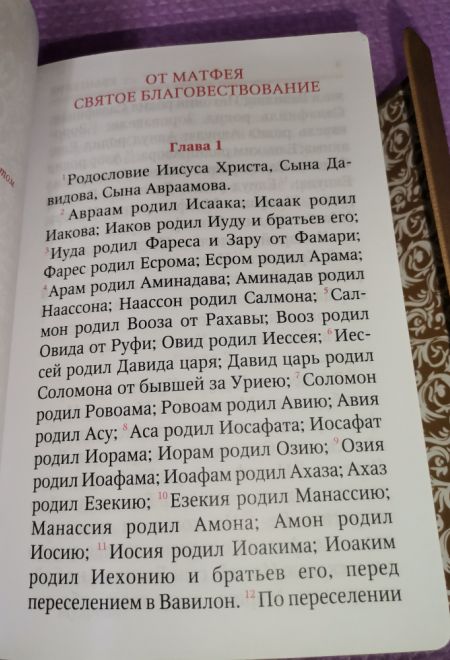 Новый Завет. Кожа, магнитный клапан, золотой обрез, два цвета, закладка (Оранта)