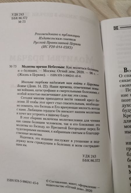 Молитвы врачам небесным. Как молиться болящим и о болящих (Отчий Дом)