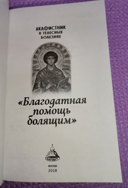 Акафистник в телесных болезнях. Благодатная помощь болящим. Крупный шрифт (Благовест)