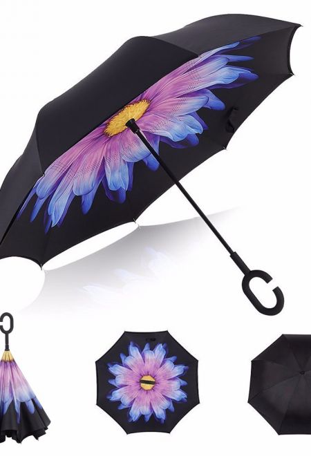 Умный двухслойный зонт (зонт наоборот, сухой зонт) TQ4