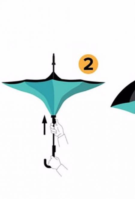 Умный двухслойный зонт (зонт наоборот, сухой зонт) TQ7