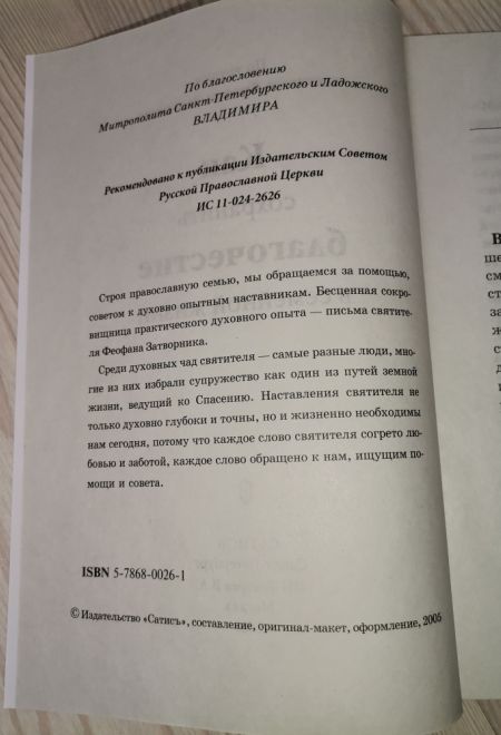 Как сохранить благочестие в семейной жизни. По трудам святителя Феофана Затворника (Сатисъ)