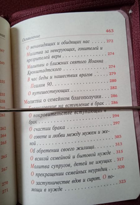 Молитвослов крупным шрифтом православный. На молнии, кожа, золотой обрез, цвет бордовый (Терирем)